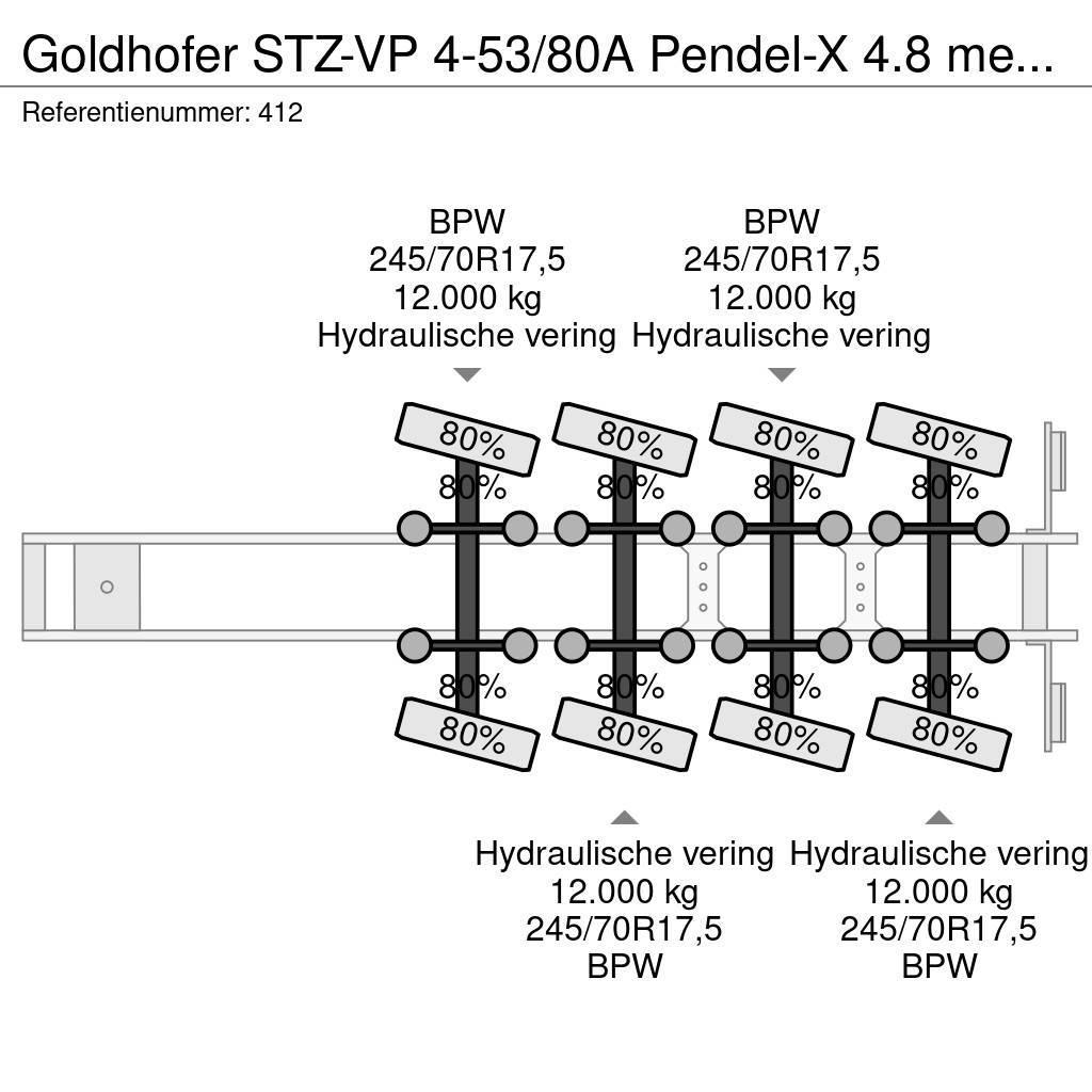 Goldhofer STZ-VP 4-53/80A Pendel-X 4.8 meter Extand! Low loader yari çekiciler