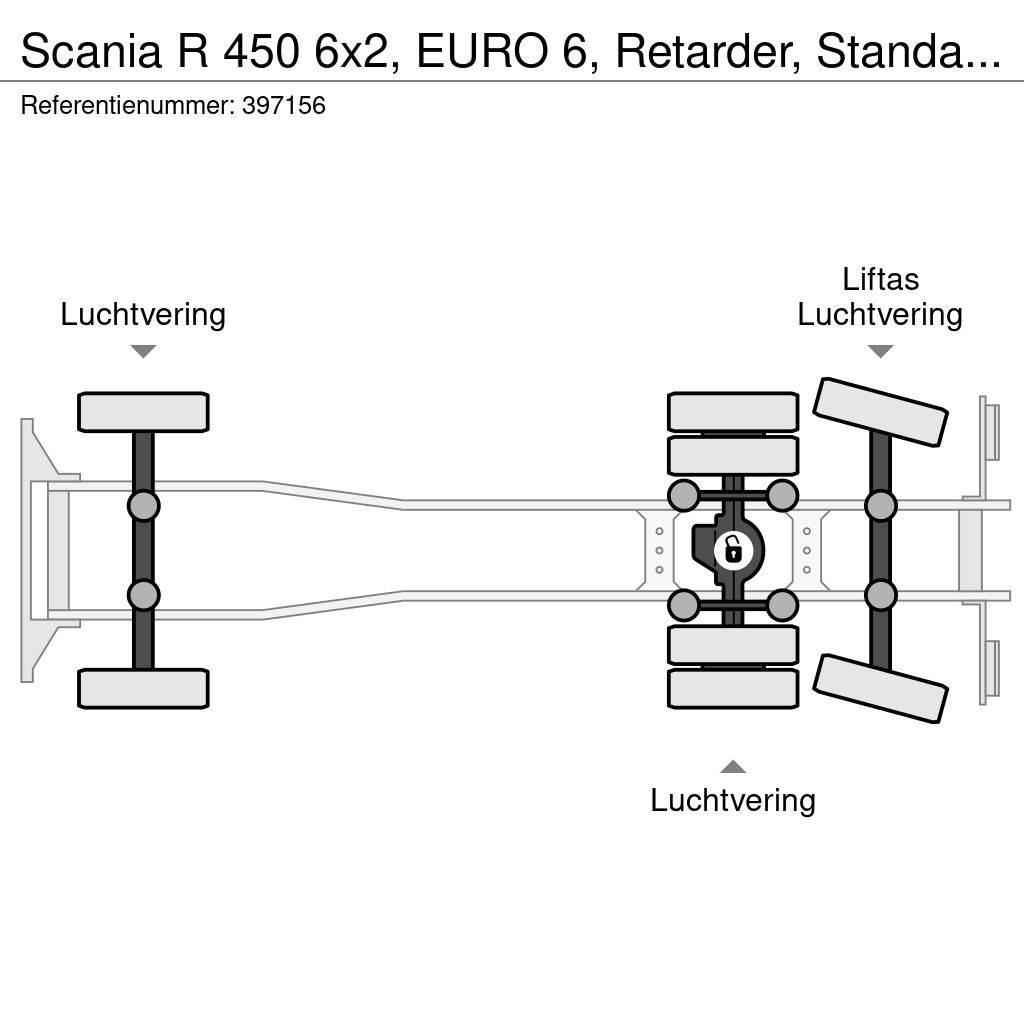 Scania R 450 6x2, EURO 6, Retarder, Standairco, Combi Kayar tenteli kamyonlar