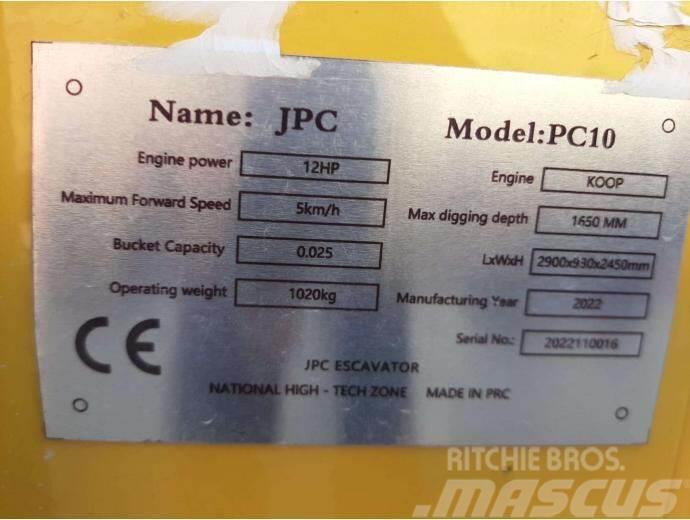 JPC PC-10 Mini ekskavatörler, 7 tona dek