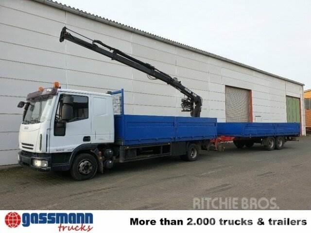 Iveco Euro Cargo ML 80 E 18, Hiab Kran 060-2 Flatbed kamyonlar
