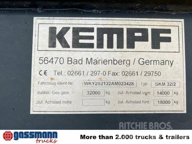 Kempf SKM 32/2 Stahlmulde ca. 23m³, Liftachse, Damperli çekiciler