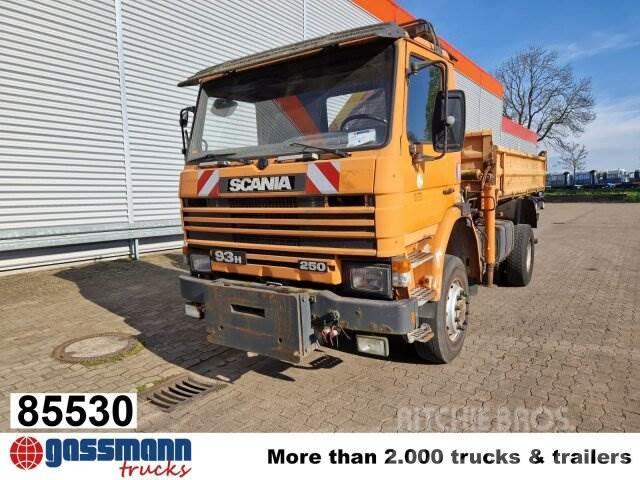 Scania 93H 250 4x4 mit Kran Palfinger PK8000, Damperli kamyonlar