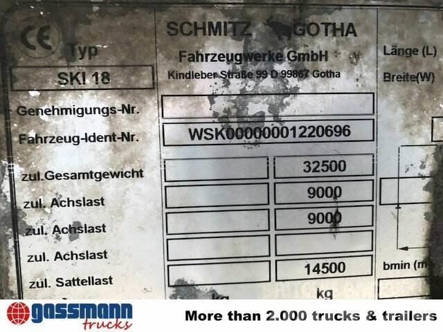 Schmitz SKI 18 SL06-7.2 Alumulde mit Stahlboden ca. 25m³ Damperli çekiciler