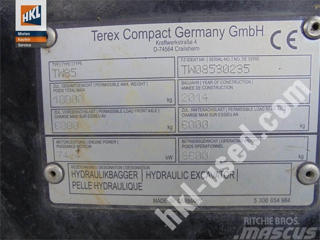 Terex TW 85 Lastik tekerli ekskavatörler