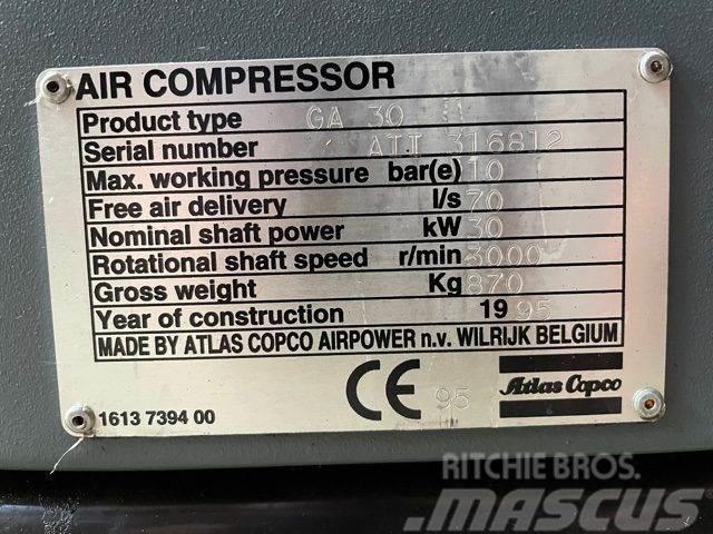 Atlas Copco GA30 el-skruekompressor Kompresörler