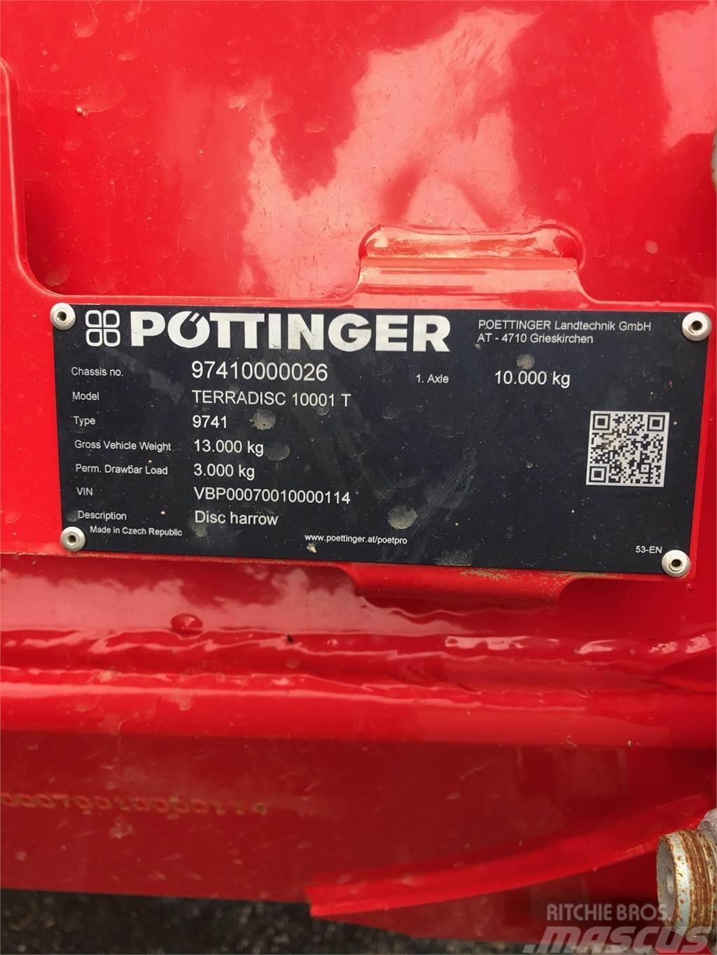 Pöttinger TERRADISC 10001T 32.5 Diger toprak isleme makina ve aksesuarlari