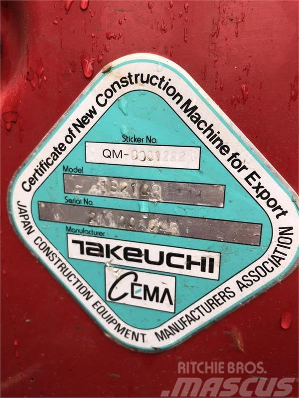 Takeuchi TB210R Mini ekskavatörler, 7 tona dek