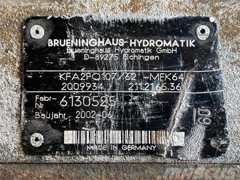 Brueninghaus Hydromatik BRUENINGHAUS HYDROMATIK HYDRAULIC PUMP KFA2FO107 Hidrolik