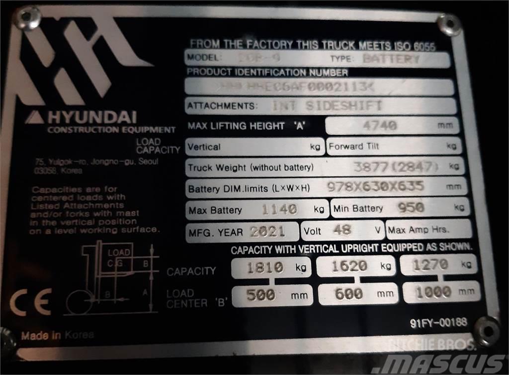 Hyundai 20B-9 TS470 Elektrikli forkliftler