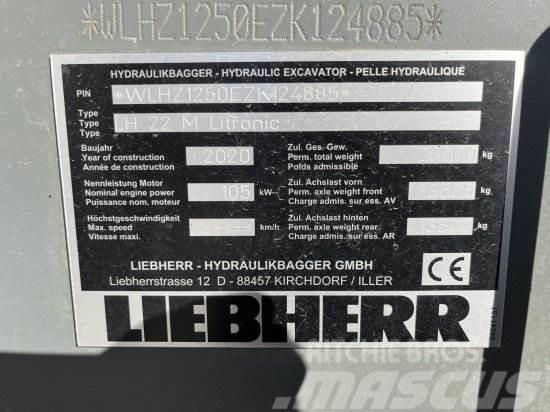 LIEBHERR LH 22 M LITRONIC, UMSCHLAGBAGGER, LIKUFIX Lastik tekerli ekskavatörler