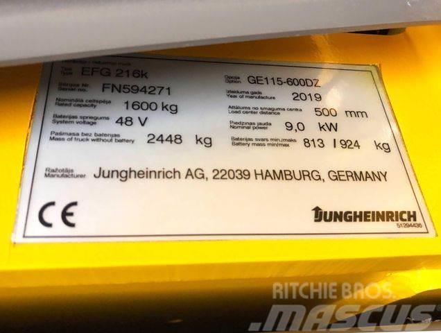 Jungheinrich EFG216k - 6 M HUBHÖHE - BATTERIE 84% -NEUWERTIG Diger