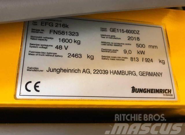Jungheinrich EFG216k - 6 M HUBHÖHE -BATTERIE 86% -NEUWERTIG Diger