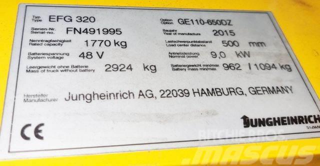 Jungheinrich EFG320 - 6.5 M HUBHÖHE -TRIPLEX - BATTERIE 82% Diger