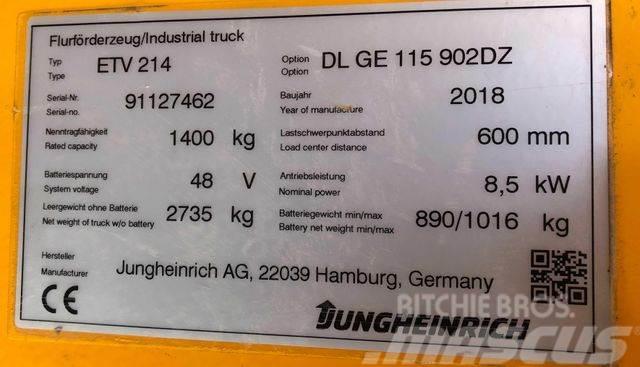 Jungheinrich ETV 214 - 9,02M HUB-KAMERA-WAAGE-4590 STD. Reach truck - depo içi istif araçları