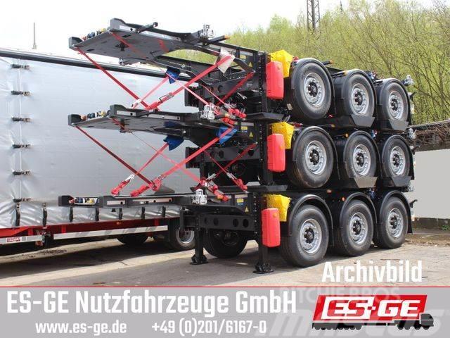 Krone Box Liner 3-Achs-Containerchassis 20&apos; Low loader yari çekiciler