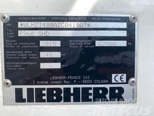 Liebherr R960 SHD ** BJ. 2015* 10.000H/Klima/ZSA/TOP Zust Paletli ekskavatörler