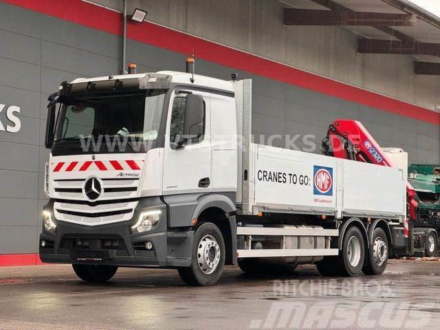 Mercedes-Benz Actros 2545 6x2 Lift-Lenk + HMF2320 Ladekran Flatbed kamyonlar
