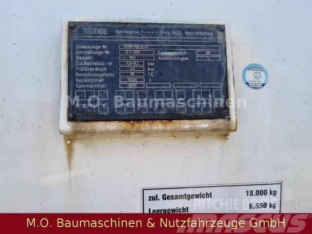 Saugwagenanhänger / Tollense TH 93 / 14.000 L Tankerler