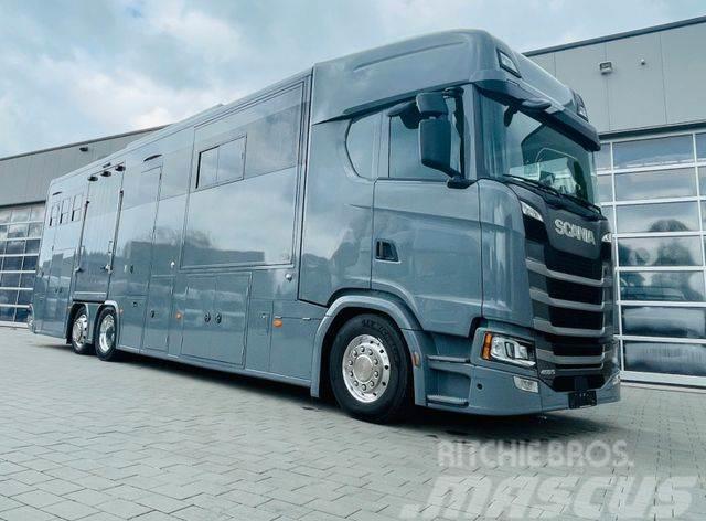 Scania S 450 Doppel Pop-out Pop-Up Pferdetransporter Hayvan nakil kamyonlari