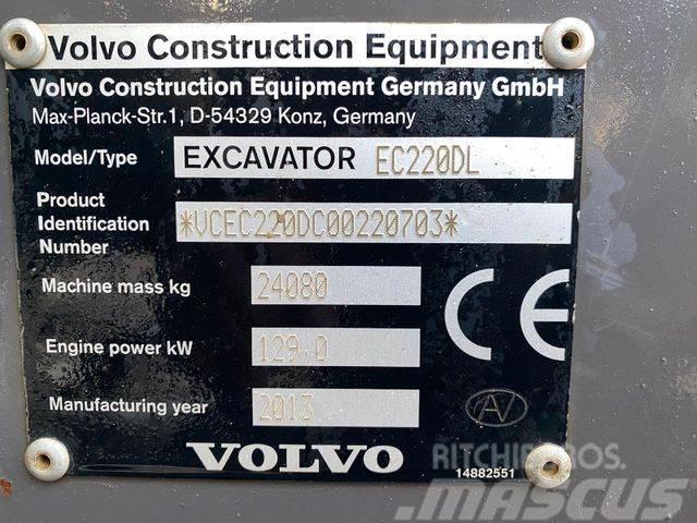Volvo EC220 DL **BJ2013 *12558H/LASER Topcon *TOP* Paletli ekskavatörler