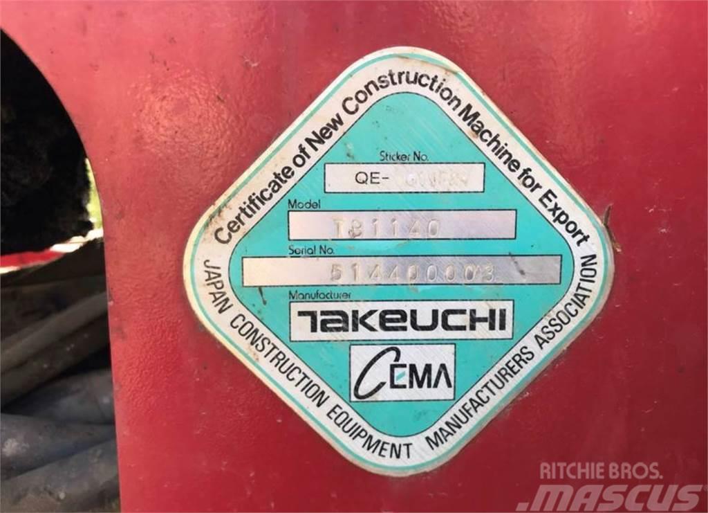Takeuchi TB1140 Mini ekskavatörler, 7 tona dek