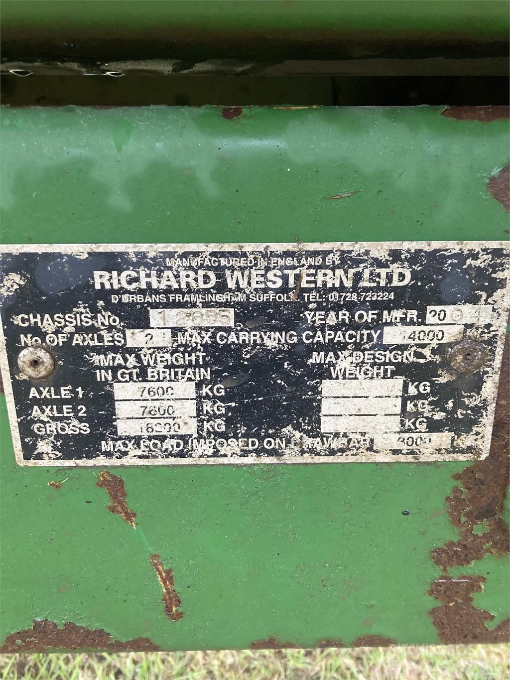 Richard Western ENSILAGEVAGN Diger yükleme ve kazma ekipmanlari