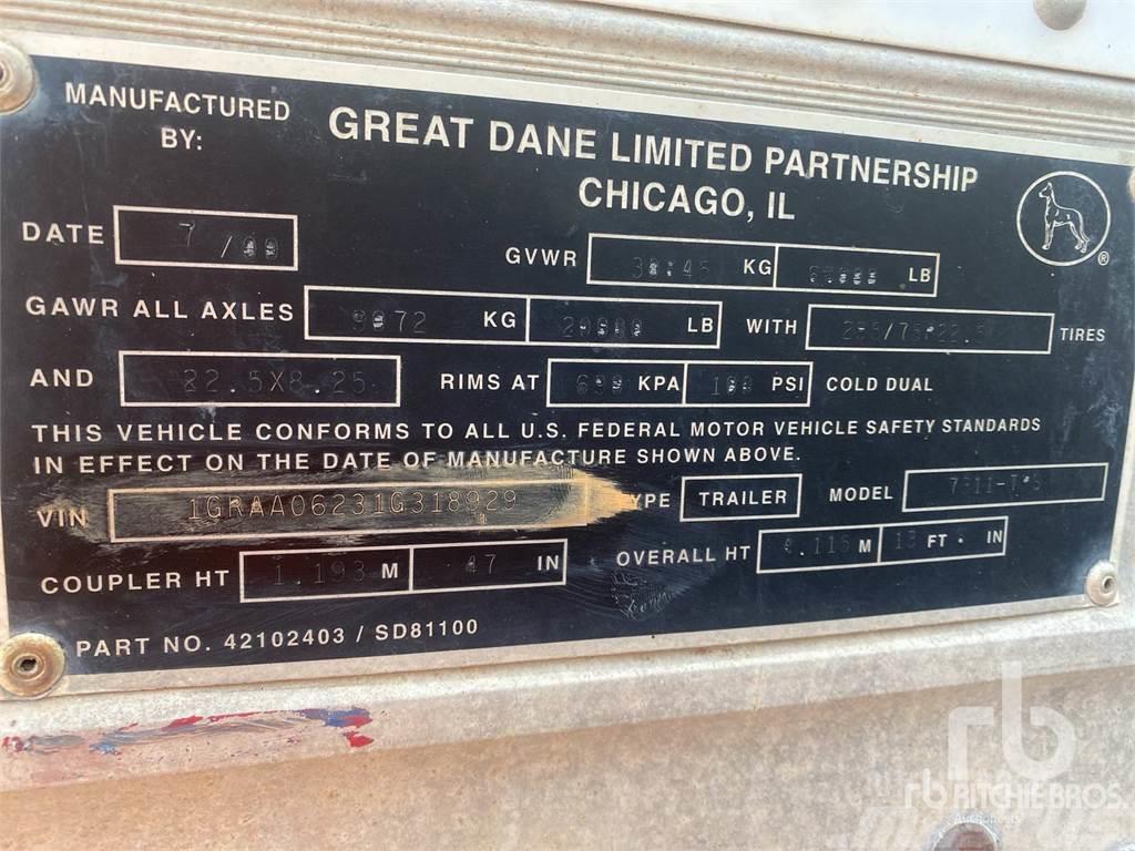 Great Dane 53 ft x 102 in T/A Kapali kasa yari römorklar