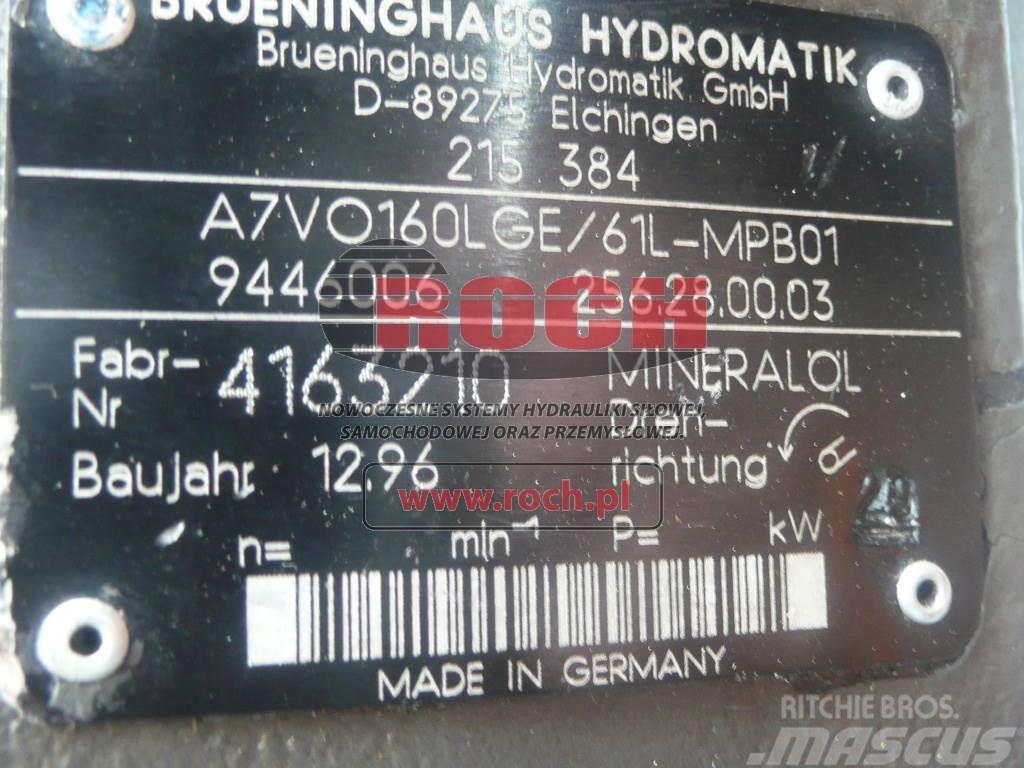 Brueninghaus Hydromatik A7VO160LGE/61L-MPB01 9446006 256.28.00.03 Hidrolik