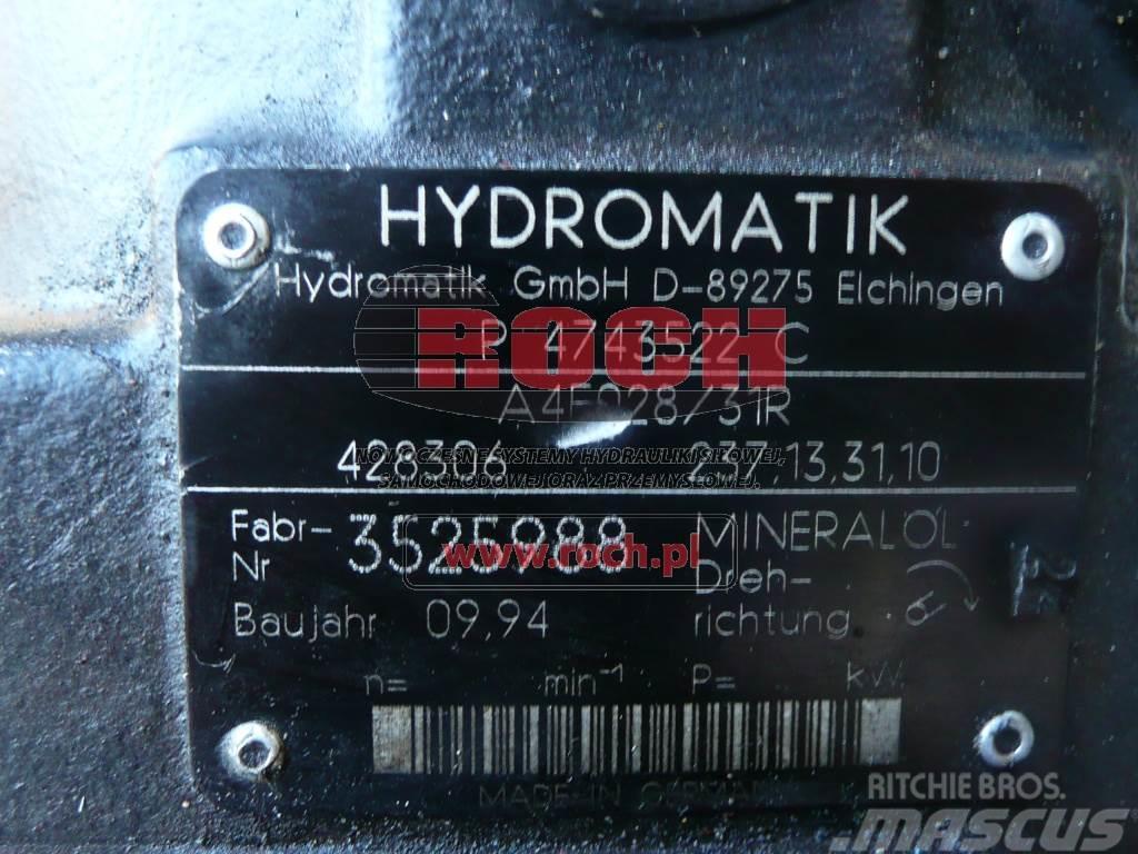 Hydromatik A4FO28/31R 428306 237.13.31.10 Hidrolik