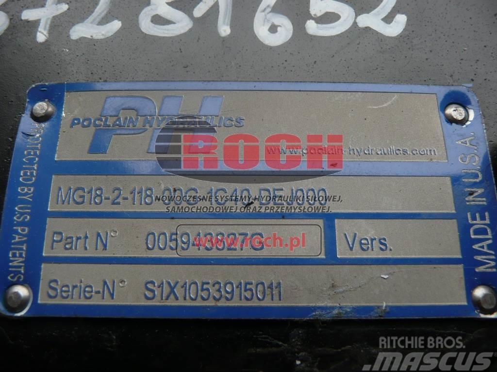 Poclain MG18-2-118-00G-1C40-DEJ000 005943827-G 87281652 Motorlar
