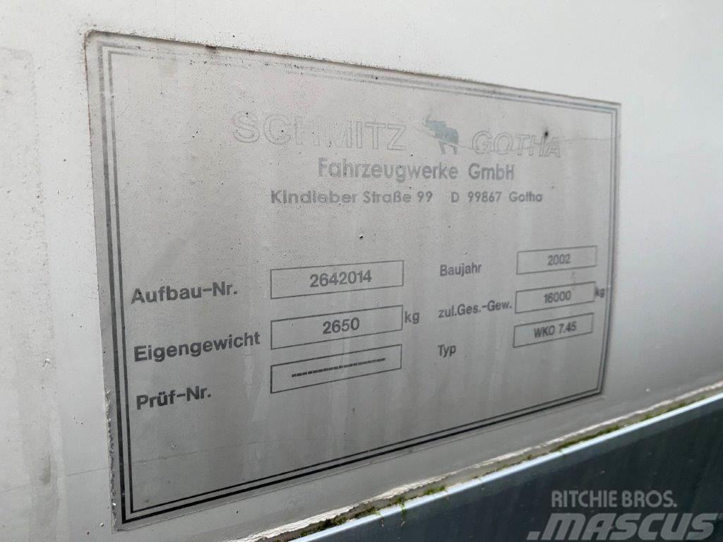 Schmitz WKO 7450 mm veksellad Kutular