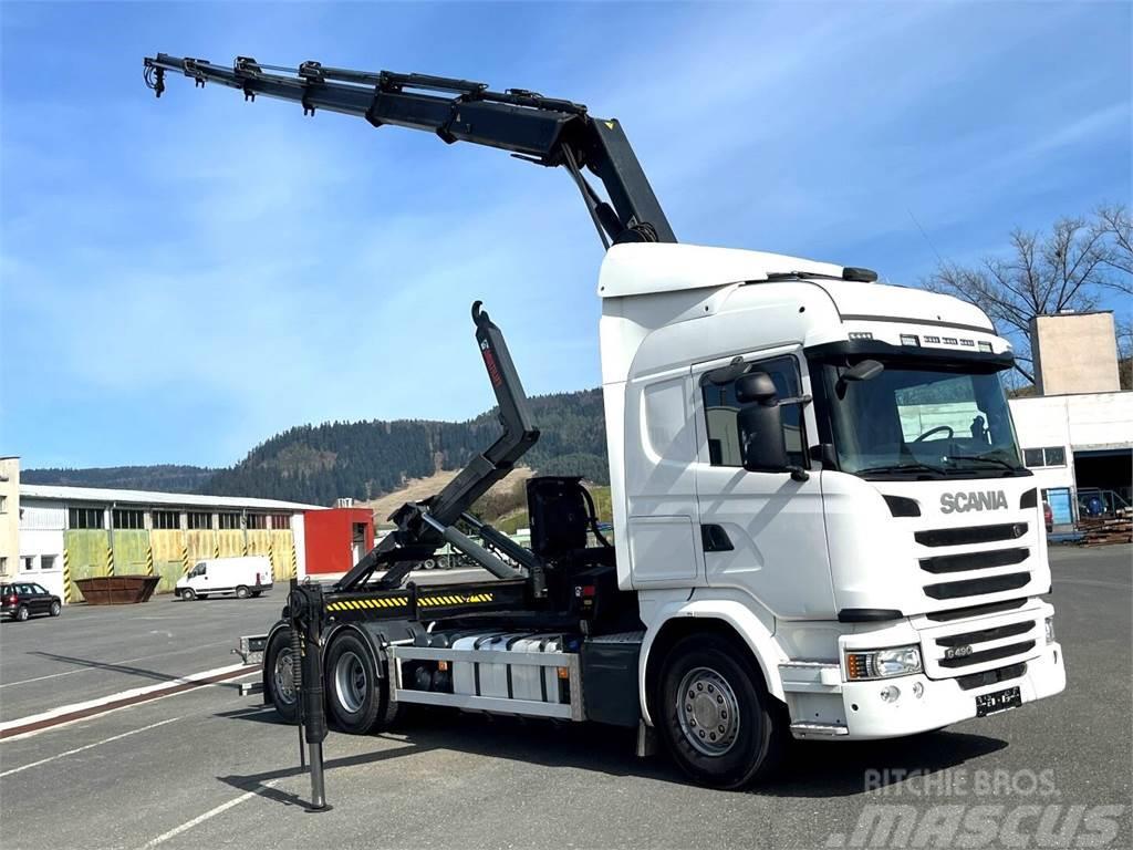 Scania G490, 10/2015, 6x2, Crane hook lift, Hiab 244 - 5  Vinçli kamyonlar