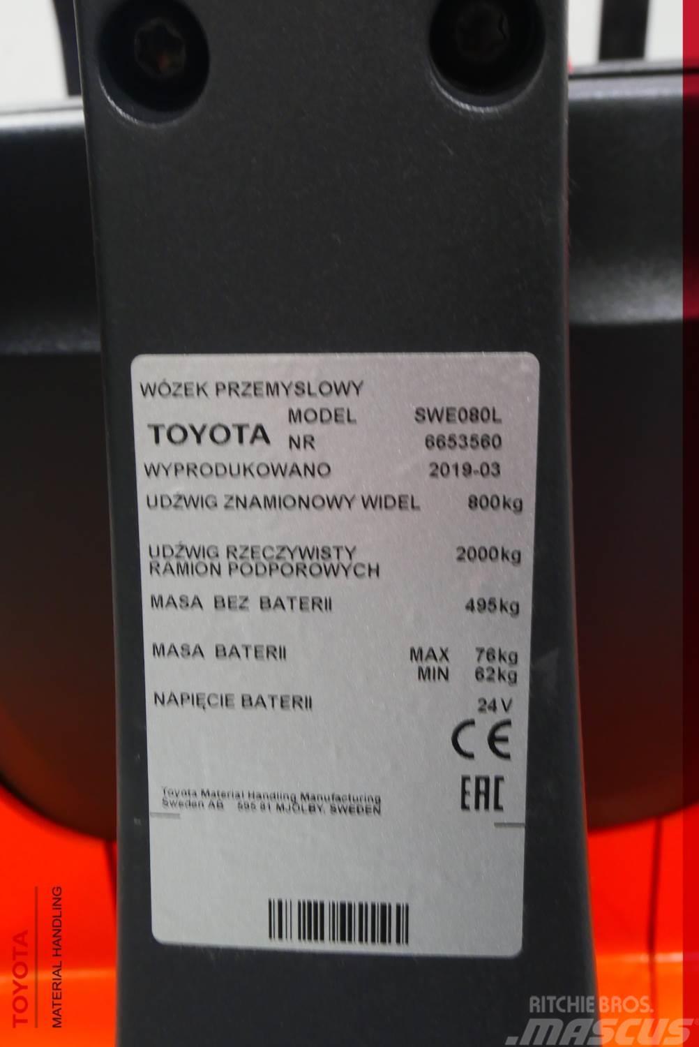 Toyota SWE080L Lithium-ion Yaya kumandali istif makinasi