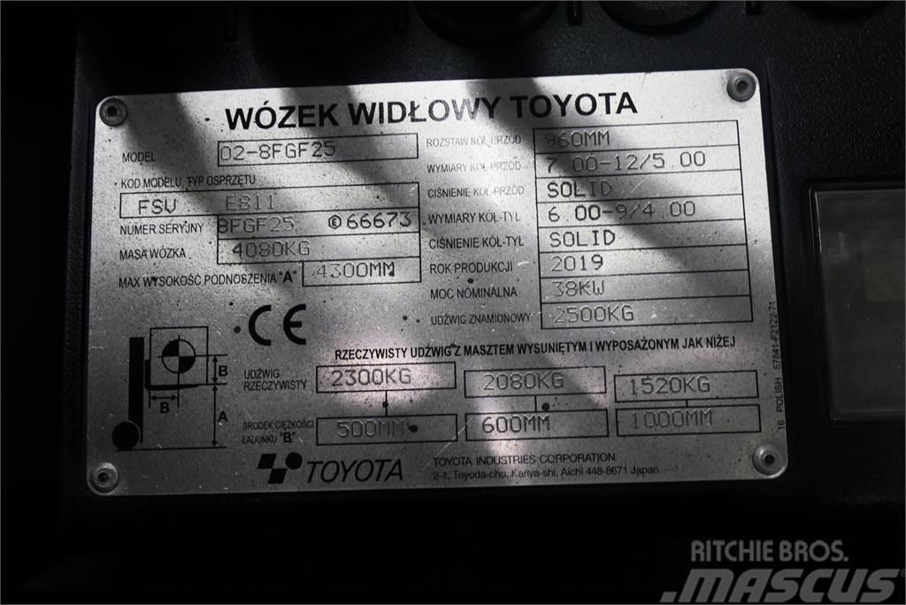 Toyota 02-8FGF25 LPG'li forkliftler