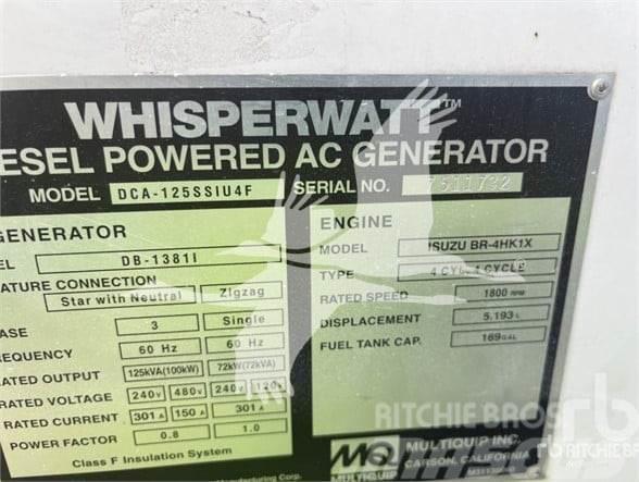 MultiQuip WHISPERWATT DCA125SSIU4F Gaz Jeneratörleri