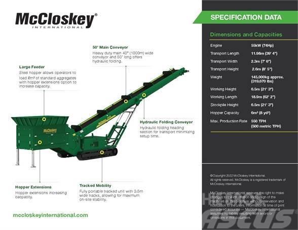McCloskey SF50 Konveyörler