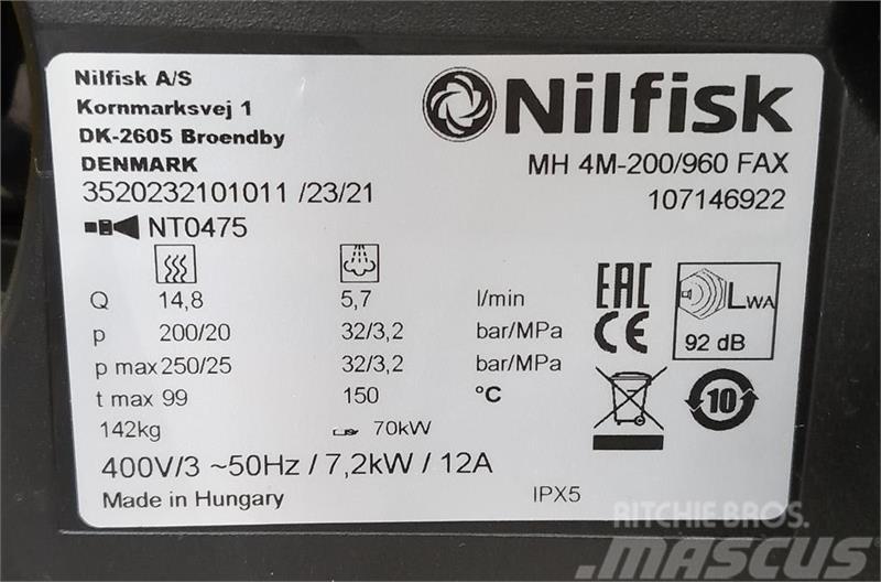 Nilfisk 200/960 FAX Yüksek basinçli yikama makinalari