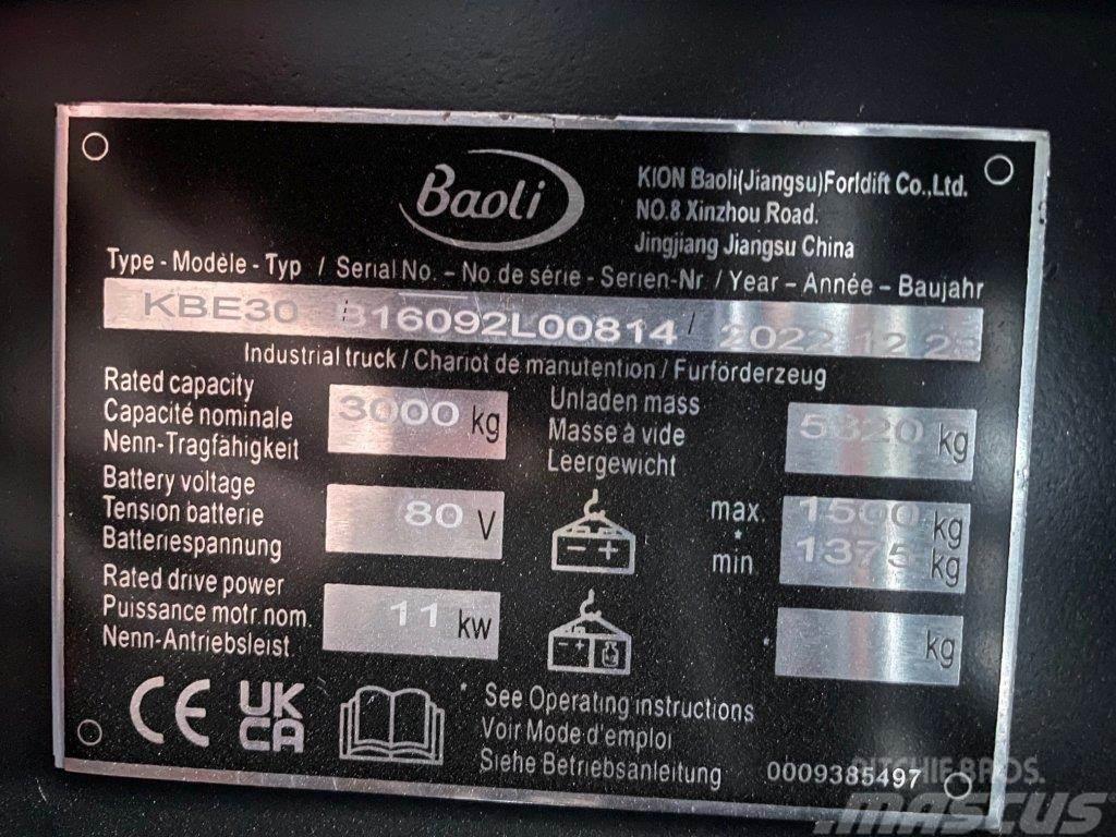 Baoli KBE30 Elektrikli forkliftler