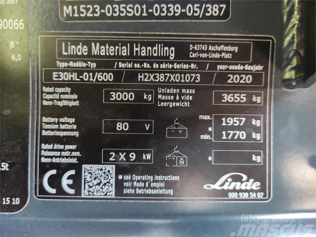 Linde E30HL-01/600-387 Elektrikli forkliftler