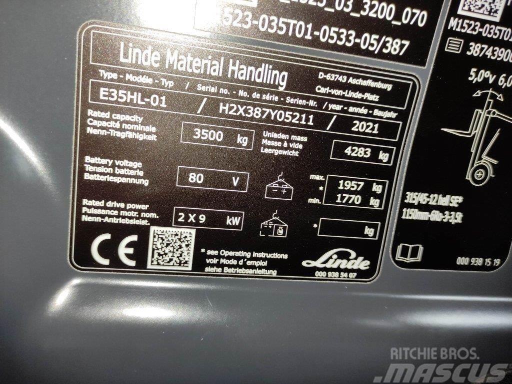 Linde E35HL-01-387 *Batterie NEU* Elektrikli forkliftler