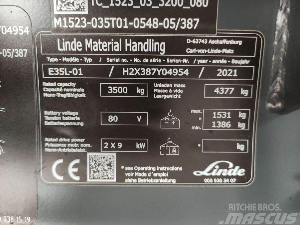 Linde E35L-01-387 Elektrikli forkliftler