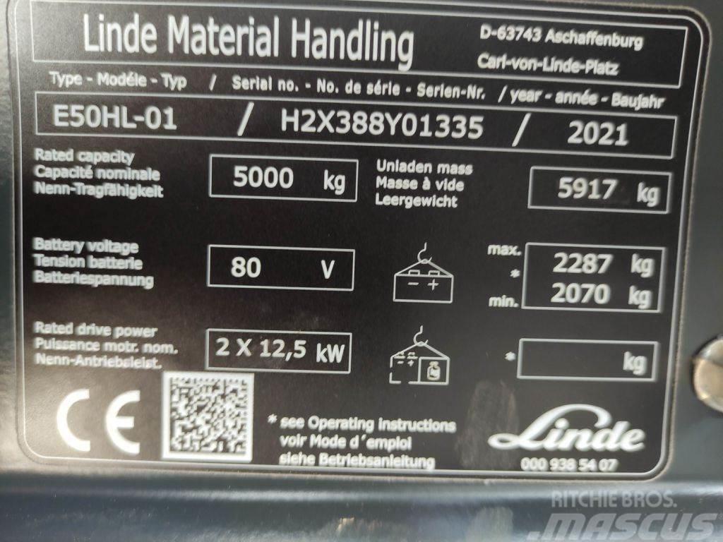 Linde E50HL-01-388 Elektrikli forkliftler